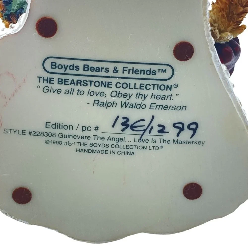Vintage‎ Boyds Bears & Friends Bearstone Collection Guinevere the Angel Figurine
